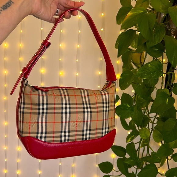 Burberry Handbags - Burberry Canvas Nova Check Shoulder Bag